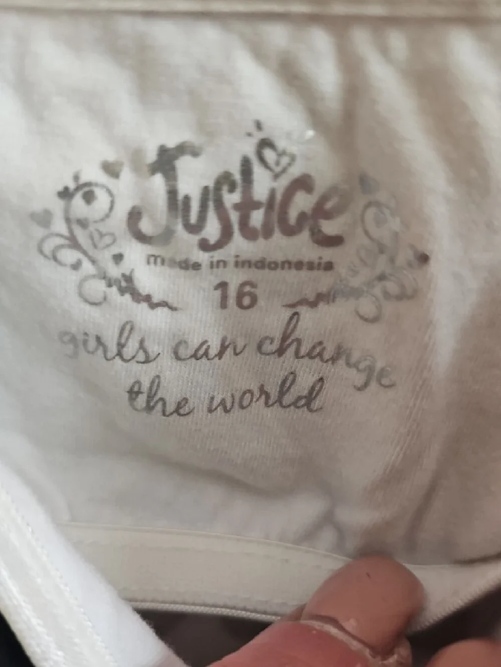 Justice White Girls Neon Animal Print Tank Top Size 16